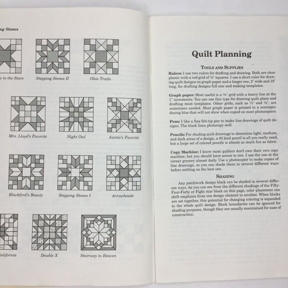 Vintage 1989 Stars And Stepping Stones Quilt Book Marsha McCloskey Pattern Ideas - Picture 3 of 9